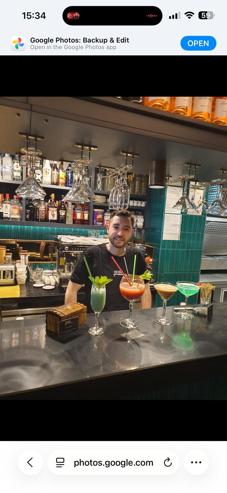 Bartender training session
